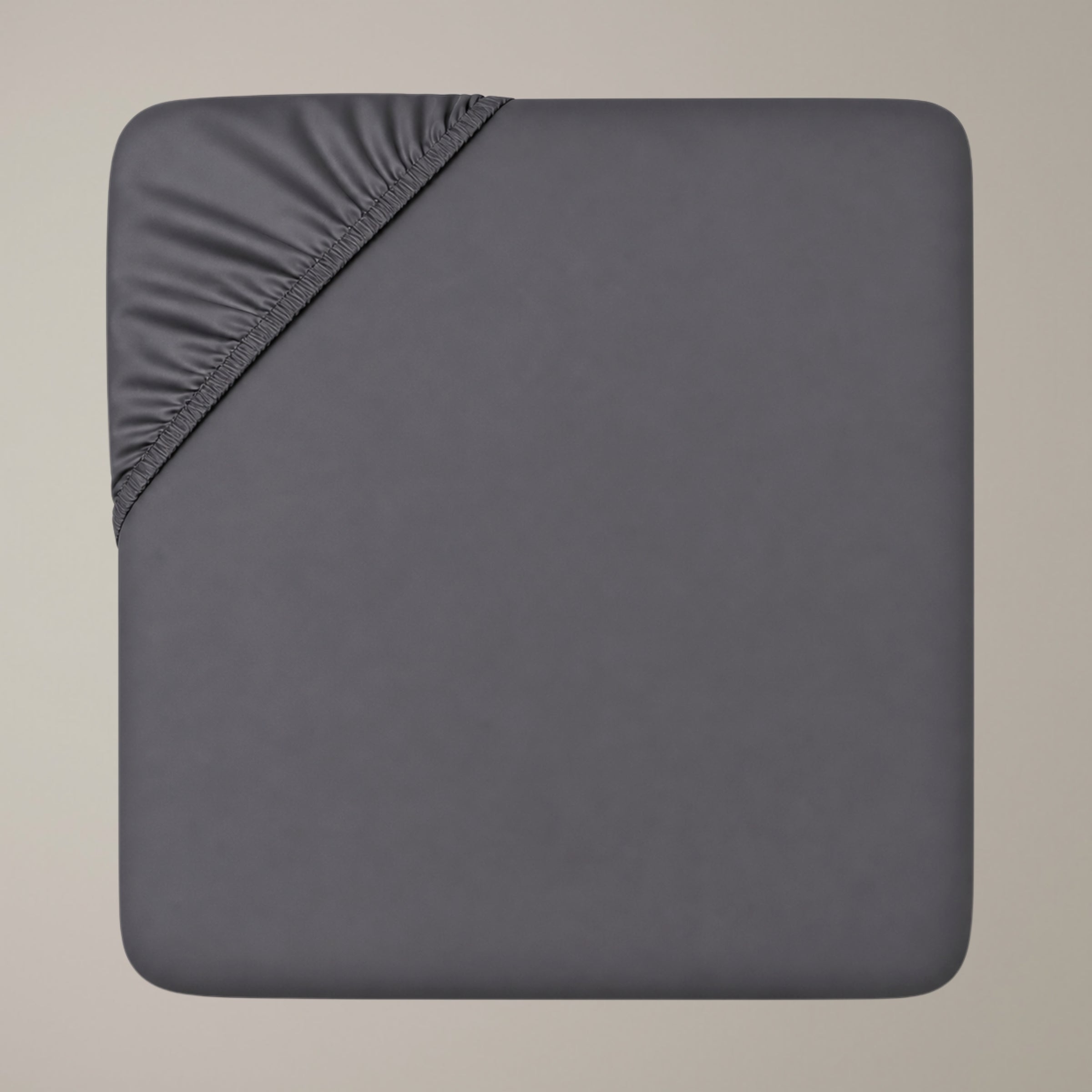 Finole Bettlaken in Granit, Spannbettlaken aus ägyptischer Baumwolle / Egyptian cotton fitted sheet #Farbe_Granit