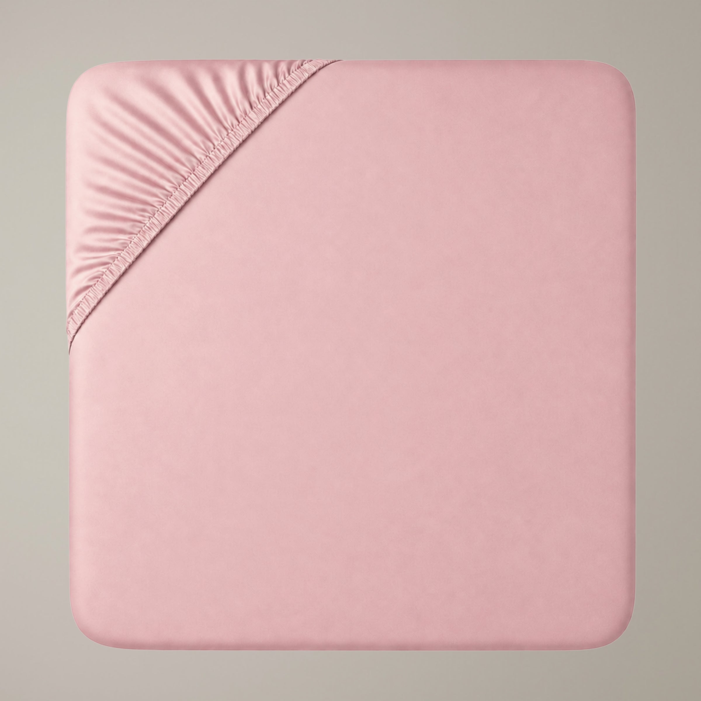 Finole Bettlaken in Nauge Rose, Spannbettlaken aus ägyptischer Baumwolle / Egyptian cotton fitted sheet #Farbe_Nauge Rose
