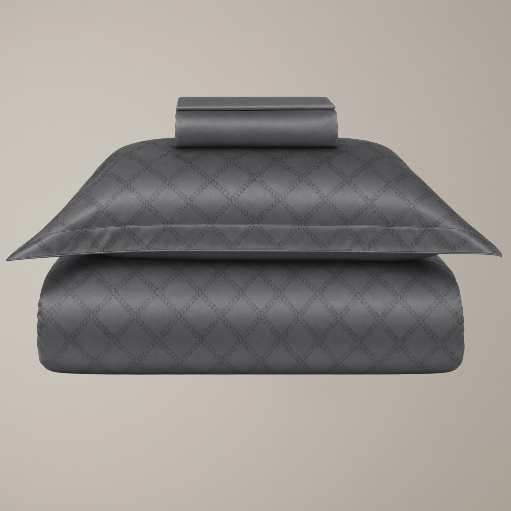 Verdura Baumwolle Jacquard Granit Set