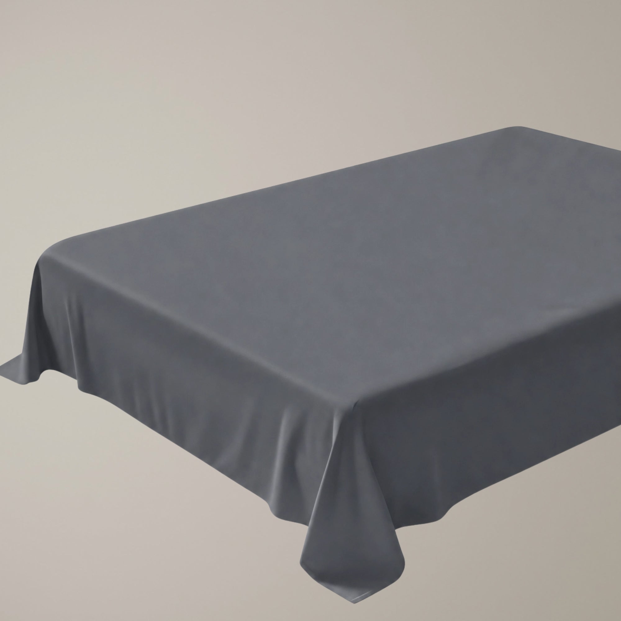 Finole Bettlaken in Ardoise, Bettwäsche auf dem Bett aus ägyptischer Baumwolle / Egyptian cotton bed sheet #Farbe_Ardoise