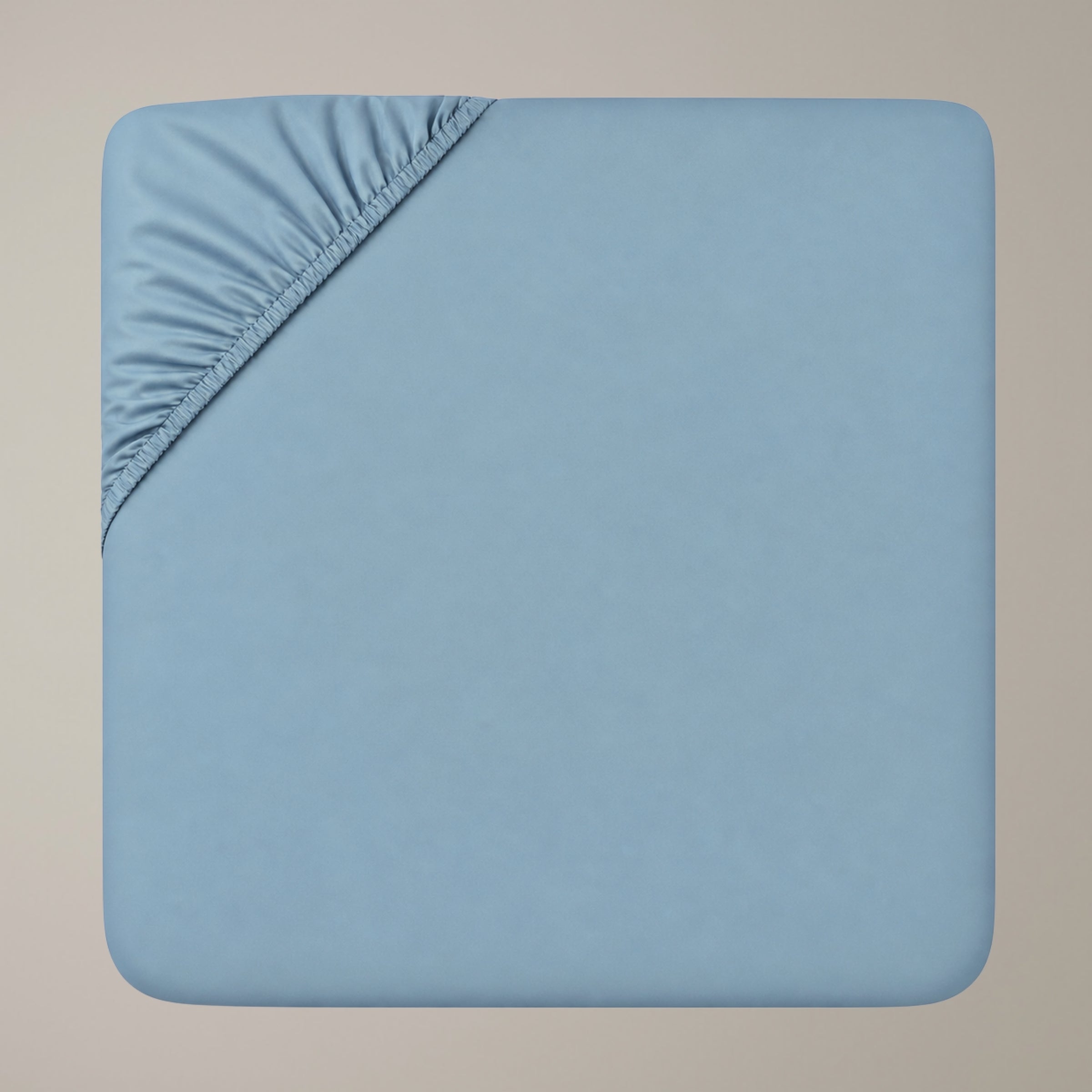 Finole Bettlaken in Atlantic, Spannbettlaken aus ägyptischer Baumwolle / Egyptian cotton fitted sheet #Farbe_Atlantic