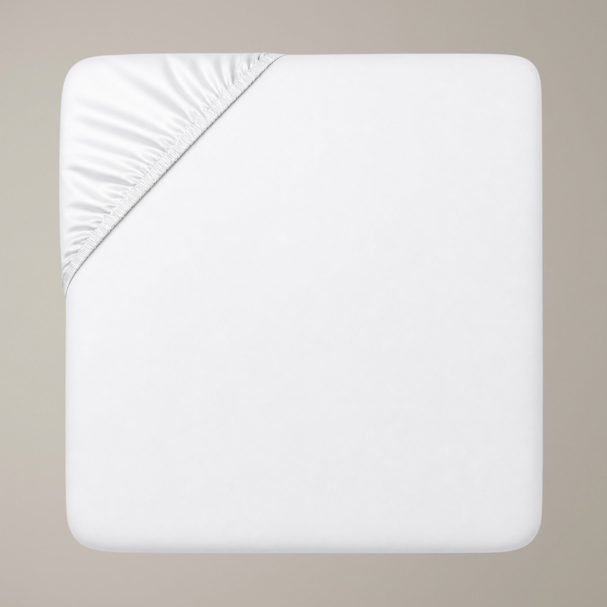 Finole Bettlaken in White, Spannbettlaken aus ägyptischer Baumwolle / Egyptian cotton fitted sheet #Farbe_White